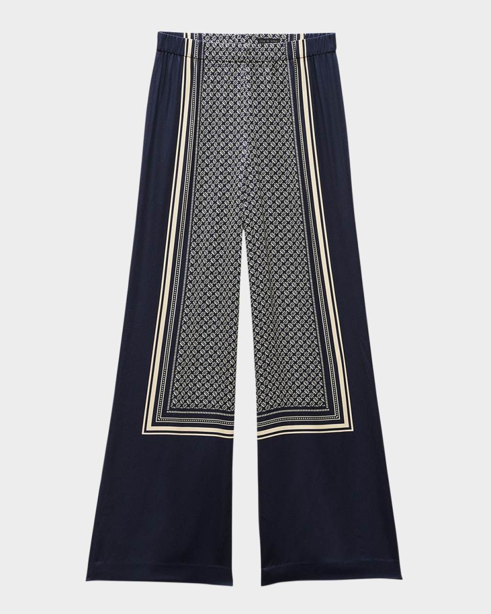 Olive Printed Pull-On Pants